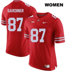 Women's NCAA Ohio State Buckeyes Ellijah Gardiner #87 College Stitched Authentic Nike Red Football Jersey WJ20I81GZ